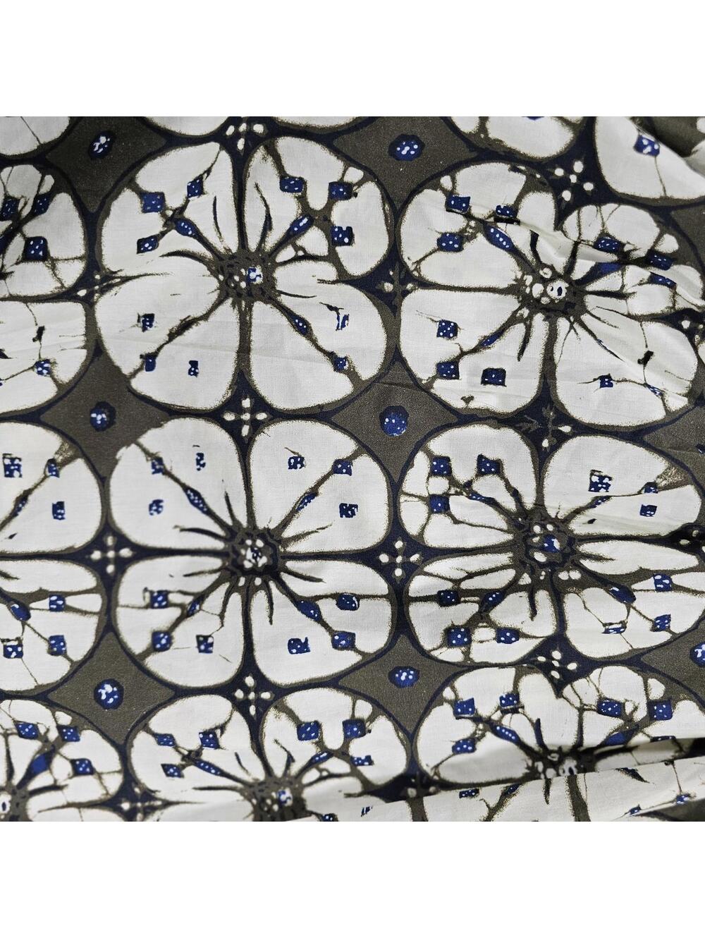 Tuckernuck Cottagecore Batik Print Izzie Dress Long Bell Sleeve Blue XS NWT - Picture 9 of 11